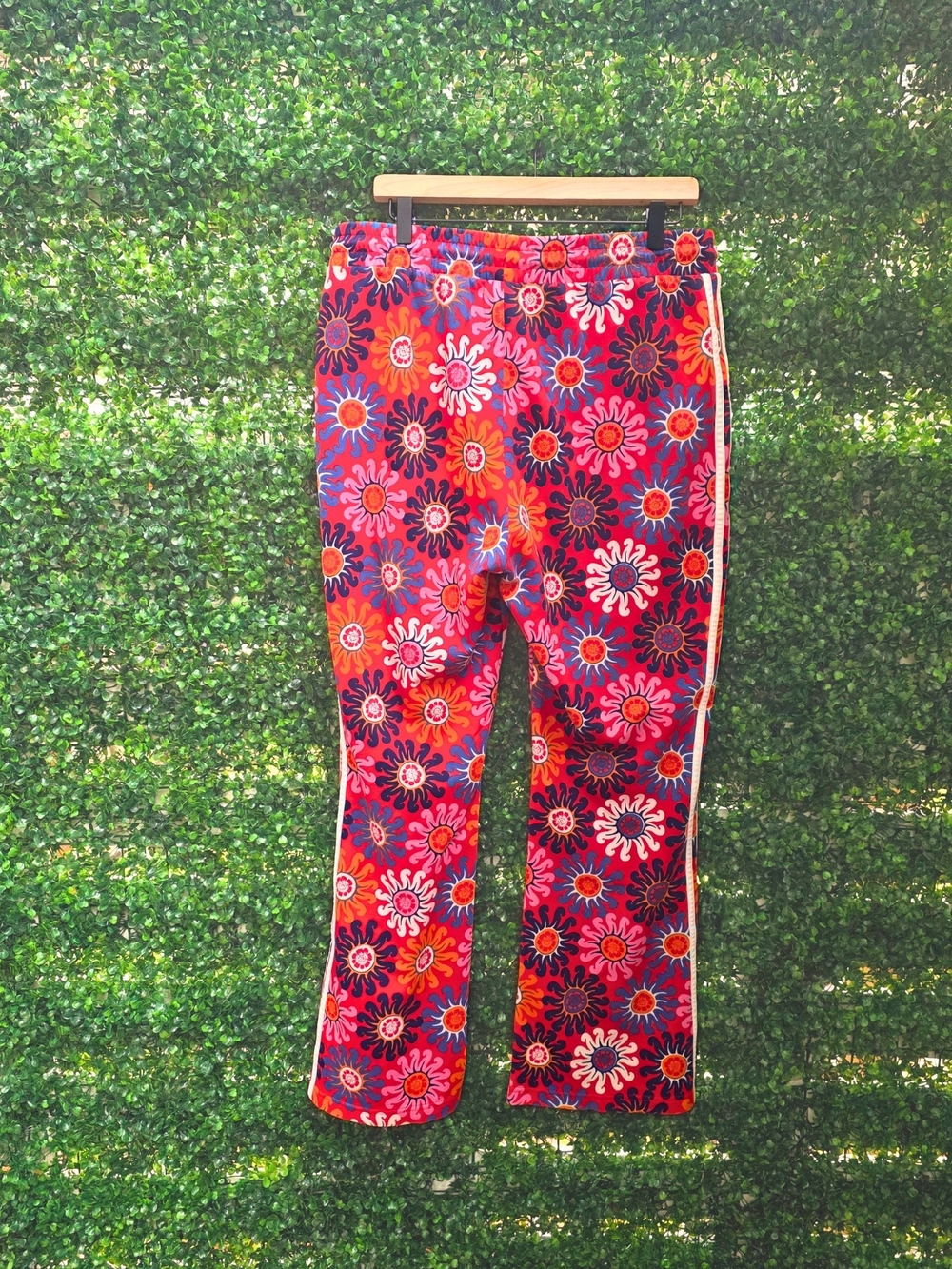 Adidas x FARM Rio Floral Flare Track Pants XL Retro Tropical Athleisure - Picture 4 of 14